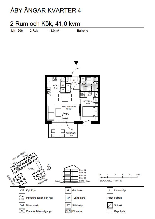 Lägenhet, 2 rooms, 40 sqm, Vallentuna