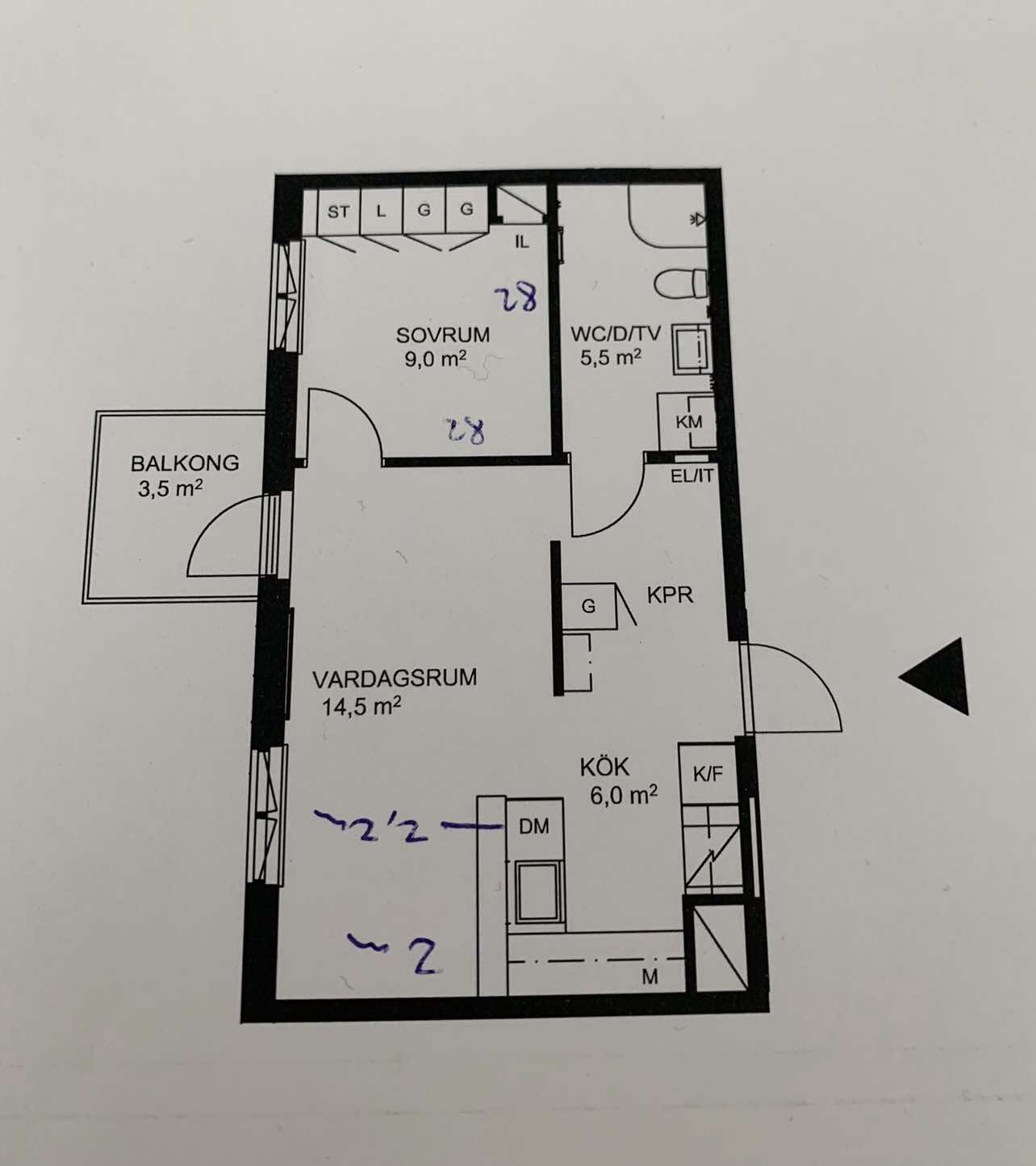 2 rooms · 41 m² in Taby