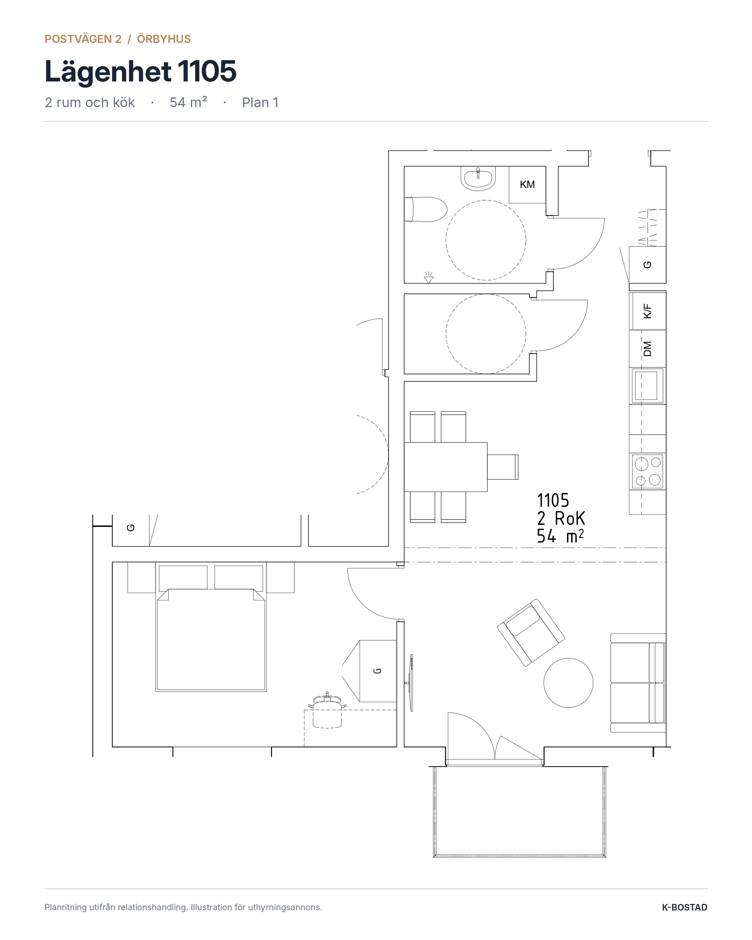 2 rok · 54 m² i Örbyhus – bild 5