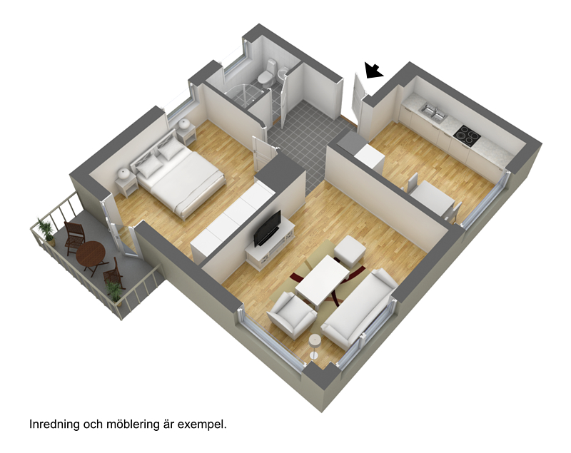 2 rok · 61 m² i Borås – bild 3