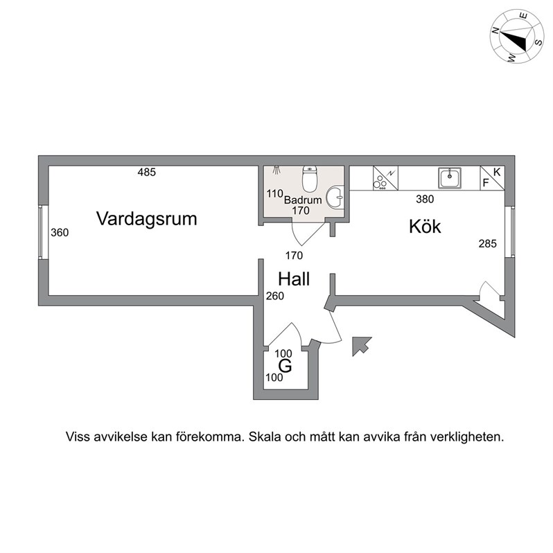Lägenhet, 2 rum, 38 kvm, Göteborg