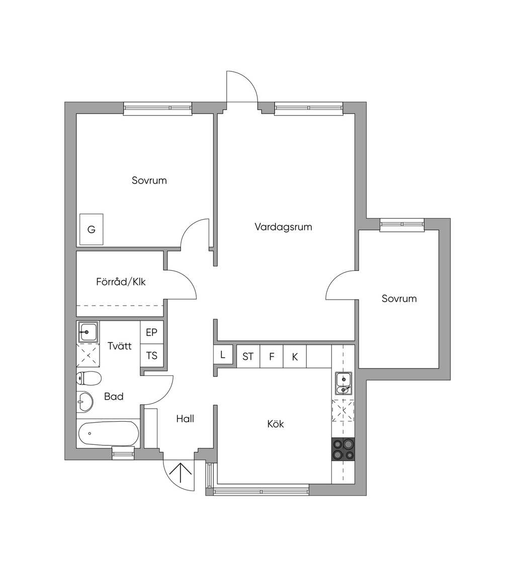 Lägenhet, 3 rooms, 73 sqm, Öckerö