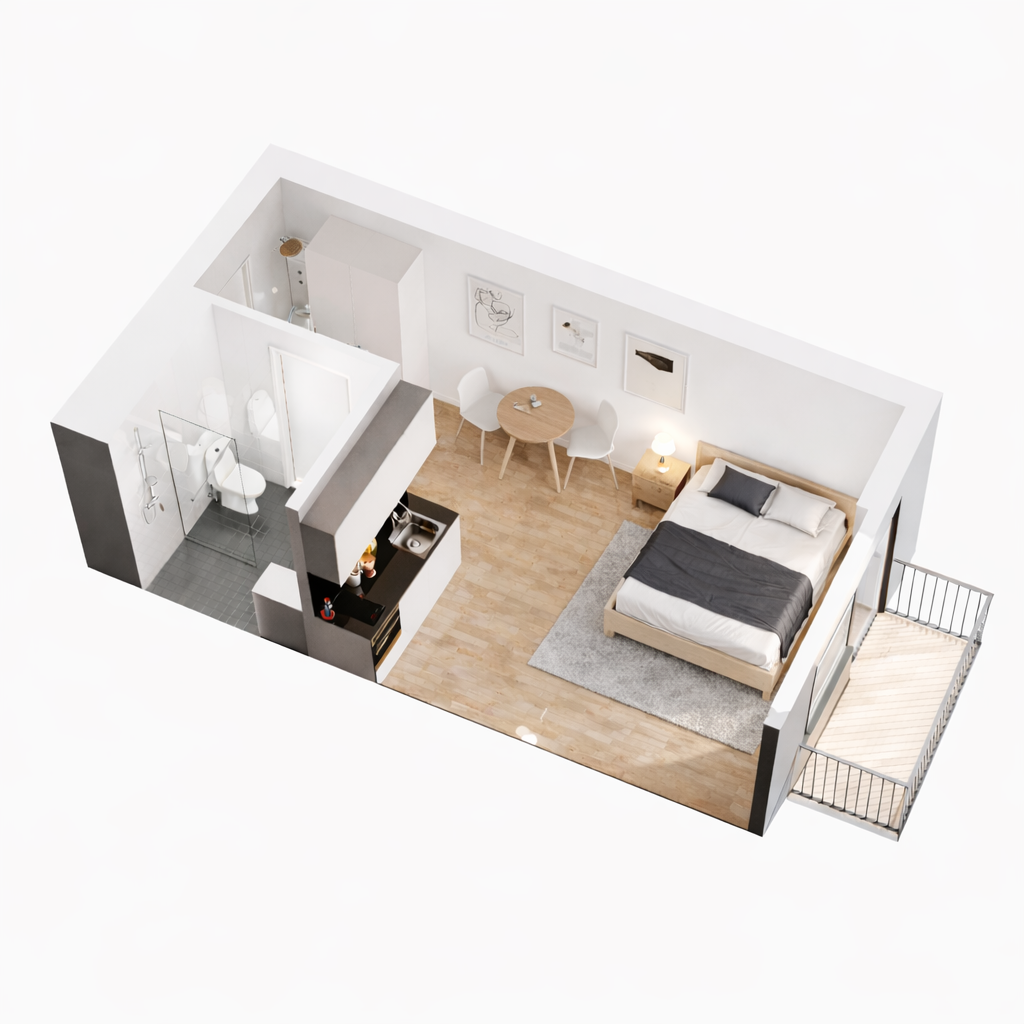 Lägenhet, 1 rum, 25 kvm, Karlstad