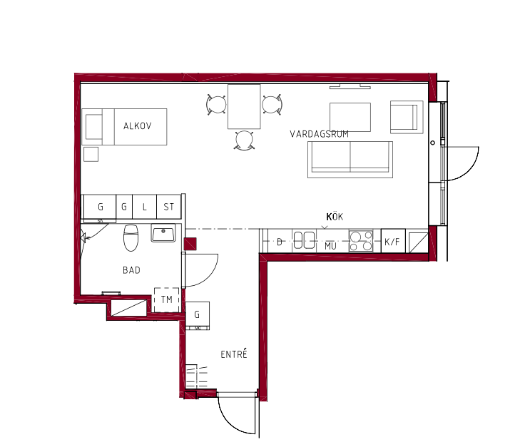 1 rok · 45 m² i Göteborg – bild 6