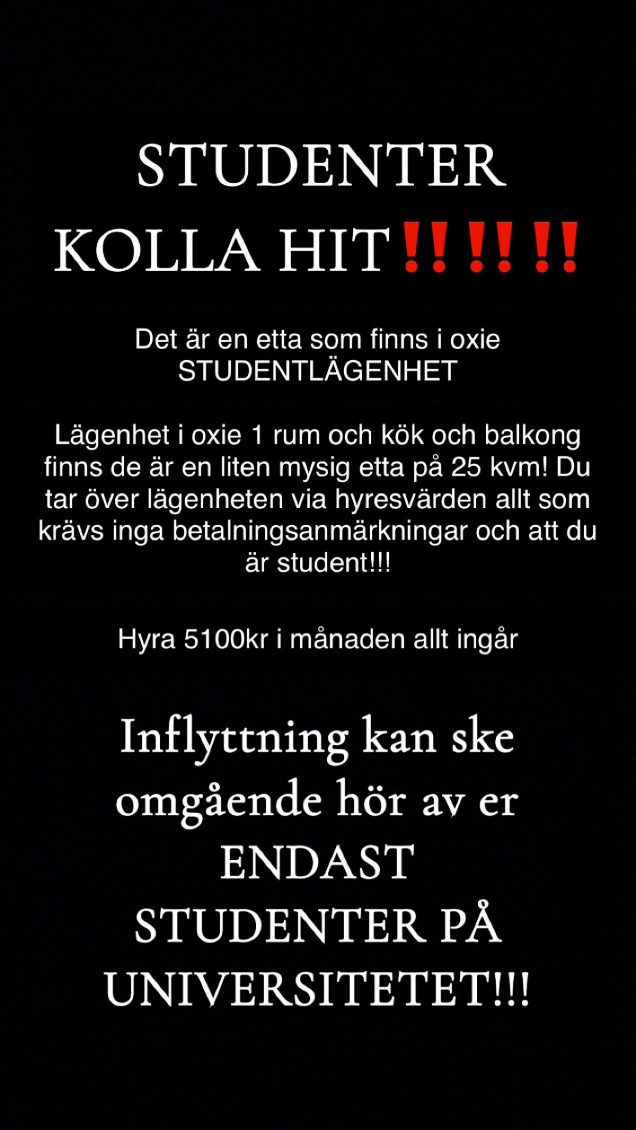 Lägenhet, 1 rum, 22 kvm, Oxie