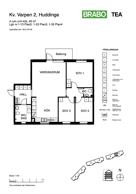 Lägenhet, 4 rooms, 93 sqm, Stockholm