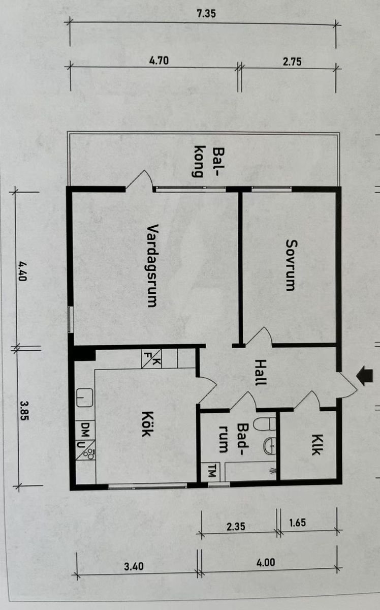 Lägenhet, 2 rooms, 63 sqm, Hisings Backa