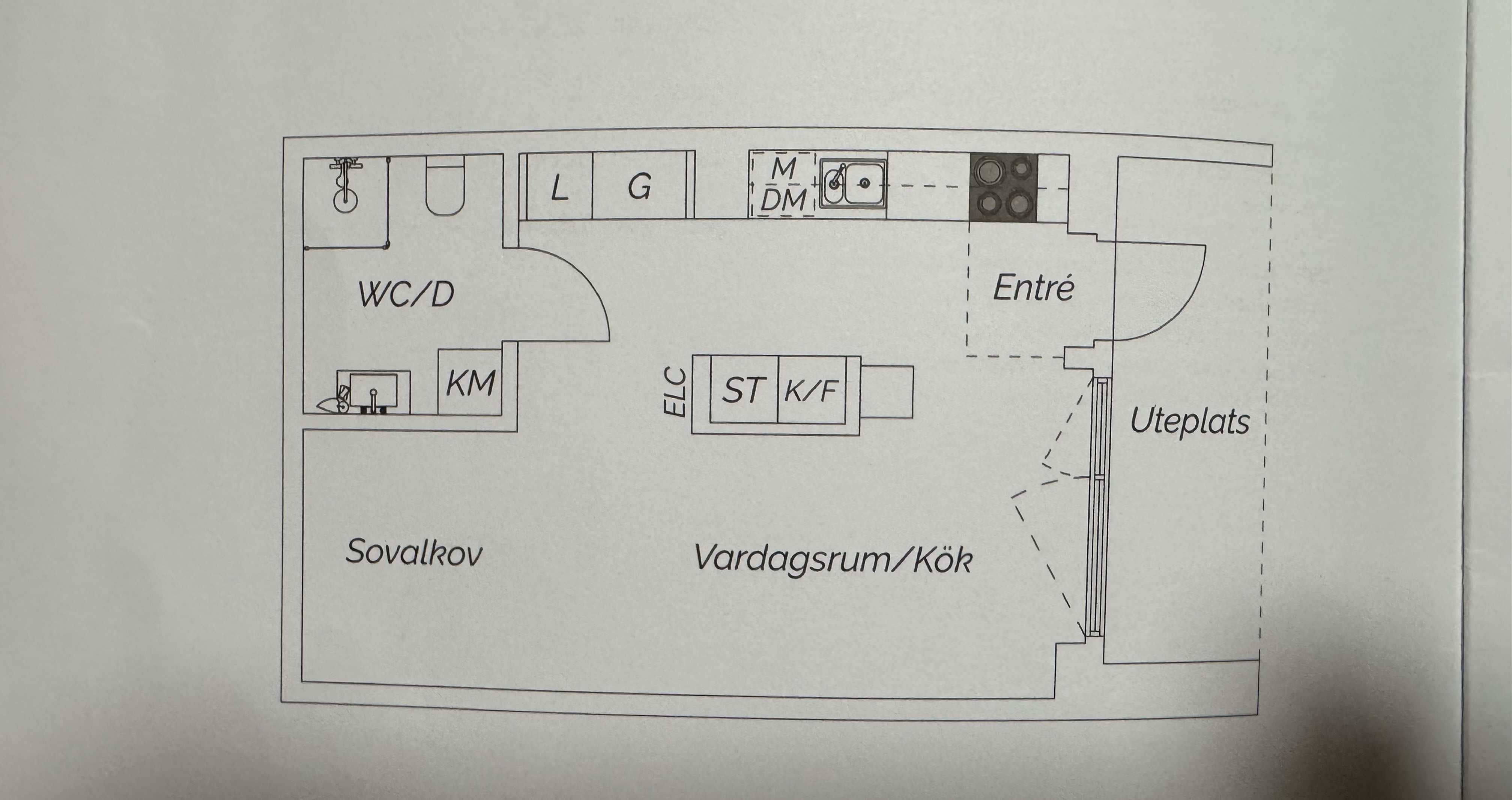 Lägenhet, 2 rooms, 32 sqm, Vega
