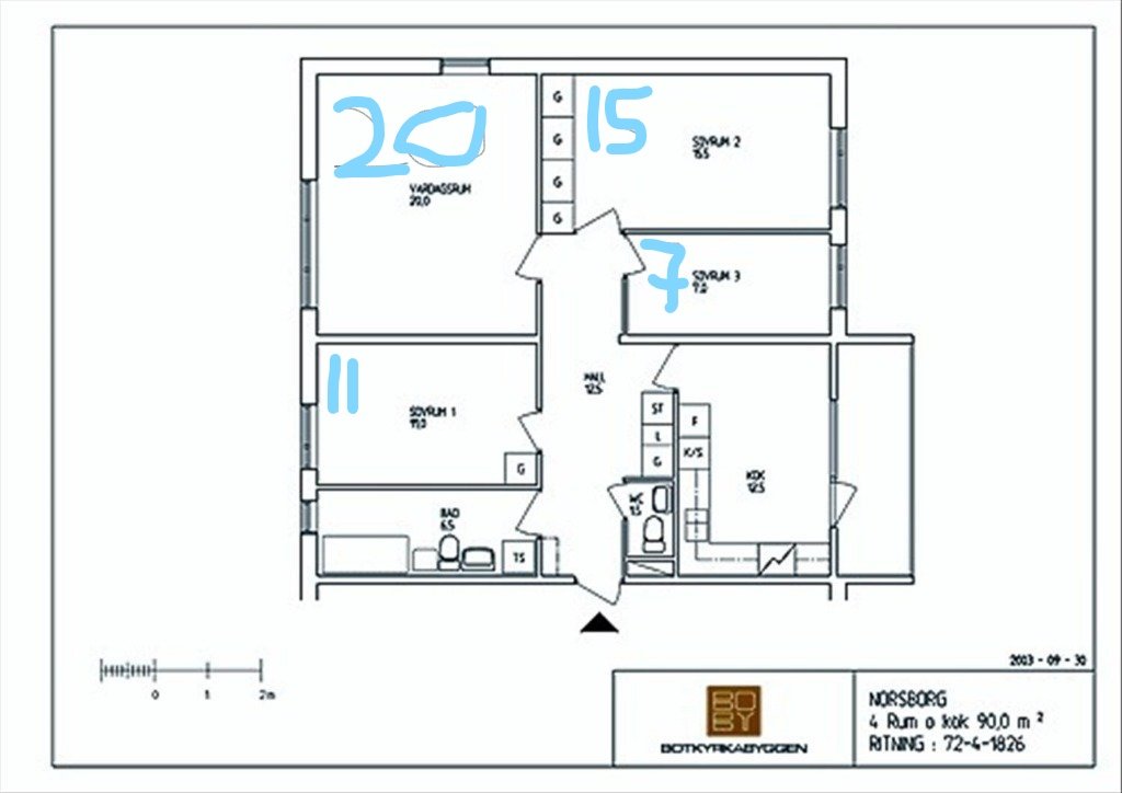 Lägenhet, 4 rooms, 7 sqm, Norsborg