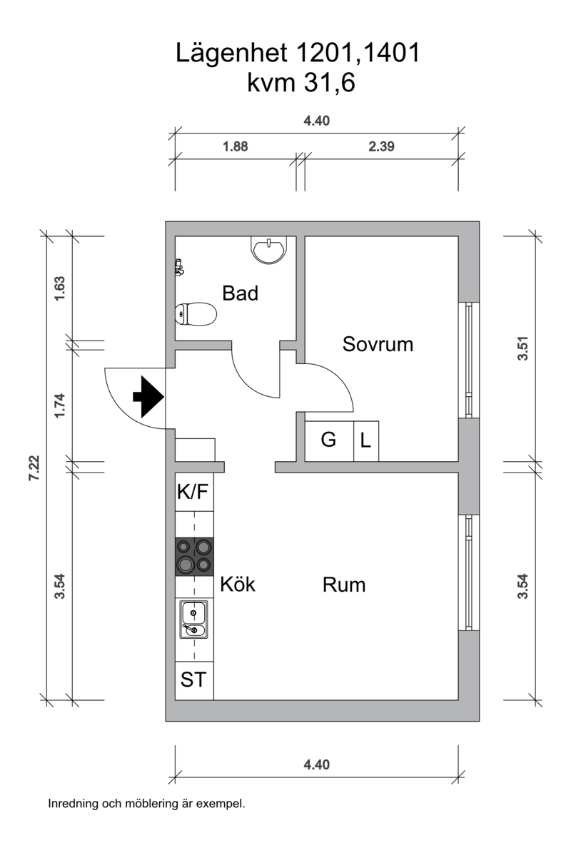 2 rok · 32 m² i Jönköping – bild 2