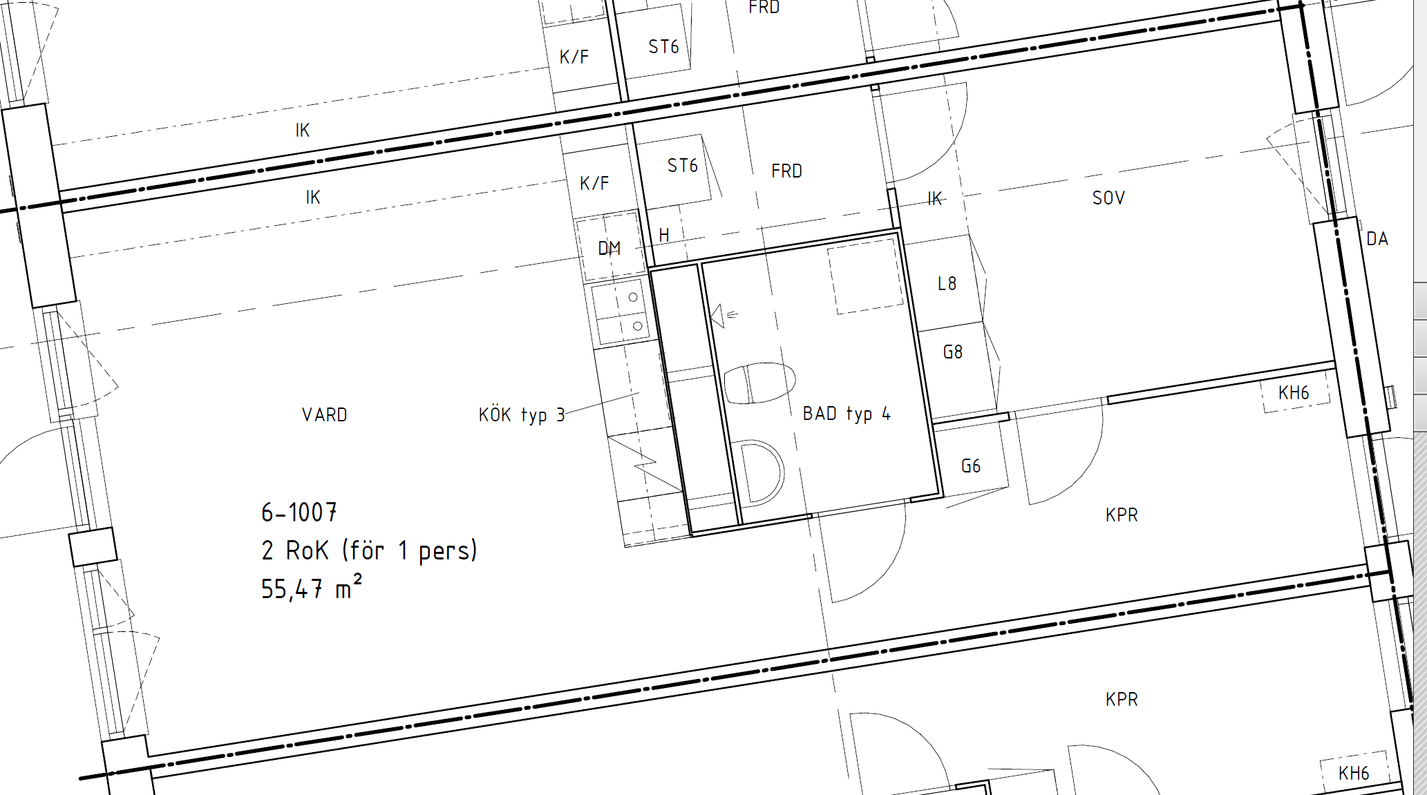 Lägenhet, 2 rooms, 56 sqm, Sollentuna
