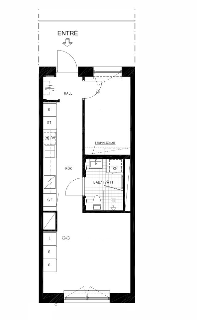 Lägenhet, 2 rooms, 38 sqm, Älvsjö