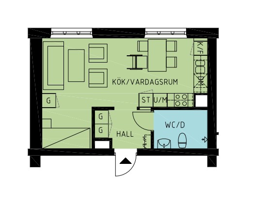1 rok · 35 m² i Kalmar – bild 4