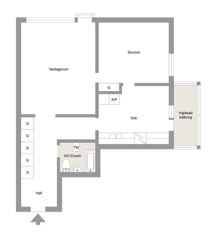 Lägenhet, 2 rooms, 61 sqm, Skövde