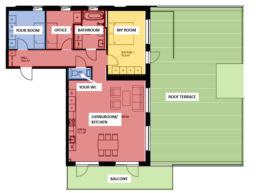 Lägenhet, 1 rooms, 12 sqm, Stockholm