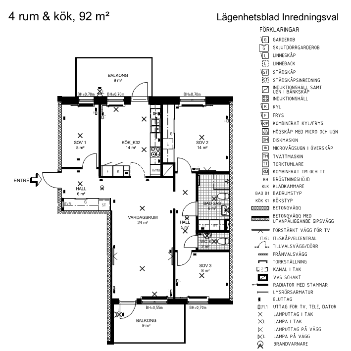 Lägenhet, 4 rooms, 92 sqm, Upplands Väsby