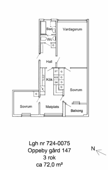 3 rok · 72 m² i Nyköping – bild 3