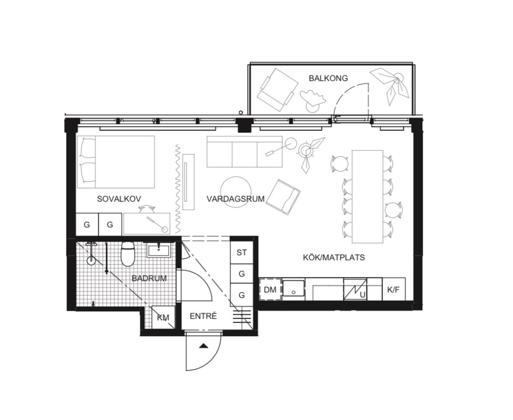 Lägenhet, 2 rooms, 42 sqm, Sundbyberg