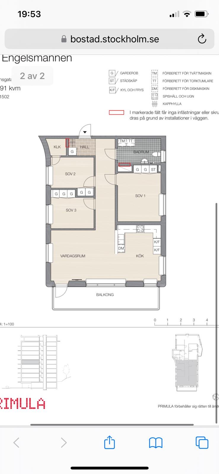 Lägenhet, 4 rum, 92 kvm, Bromma