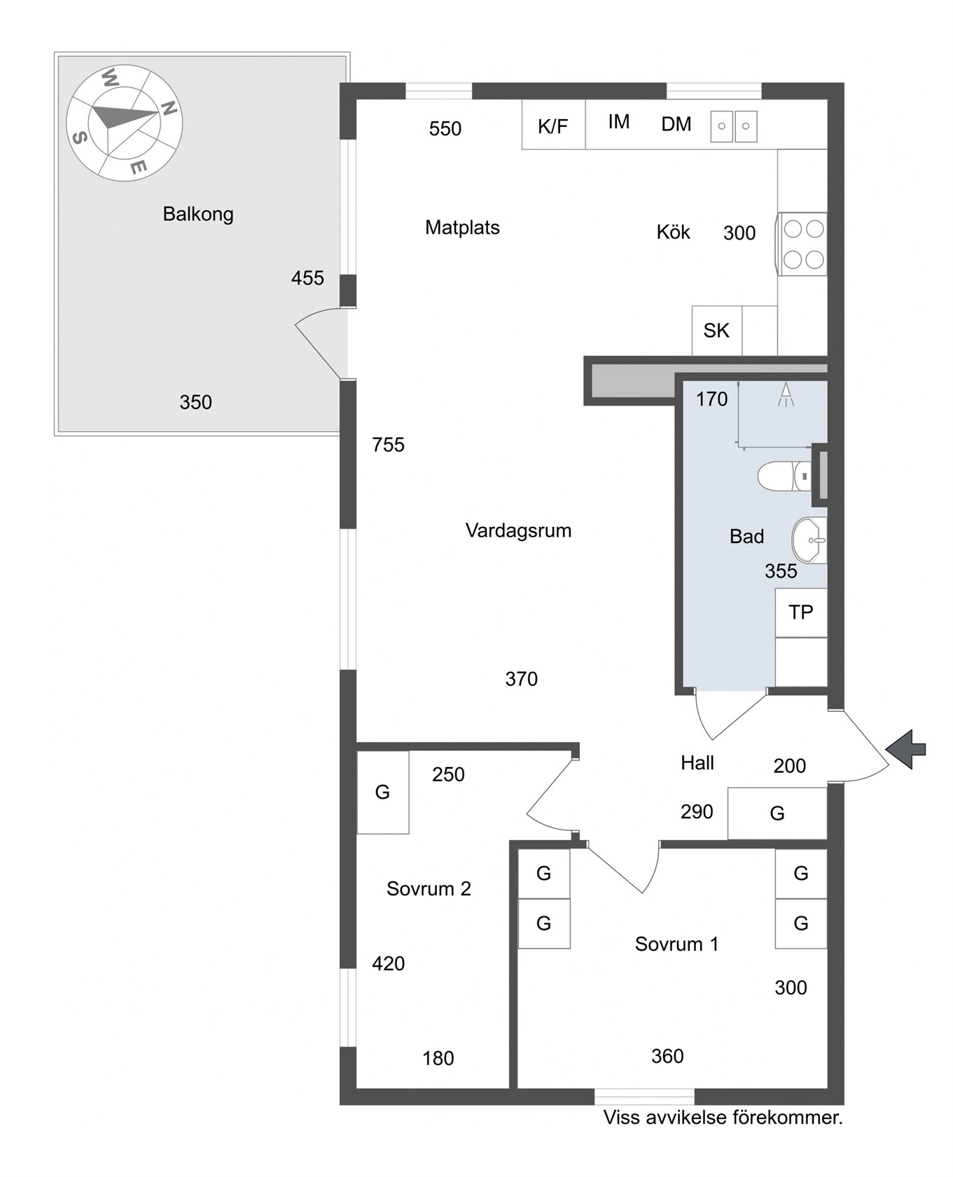 Lägenhet, 3 rooms, 66 sqm, Uttran