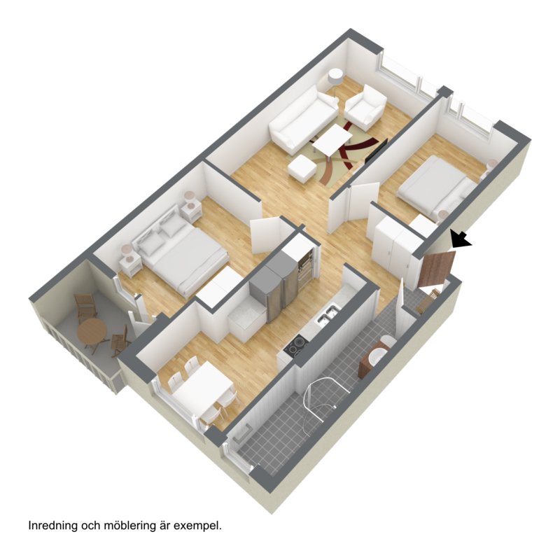 Lägenhet, 3 rum, 82 kvm, Göteborg