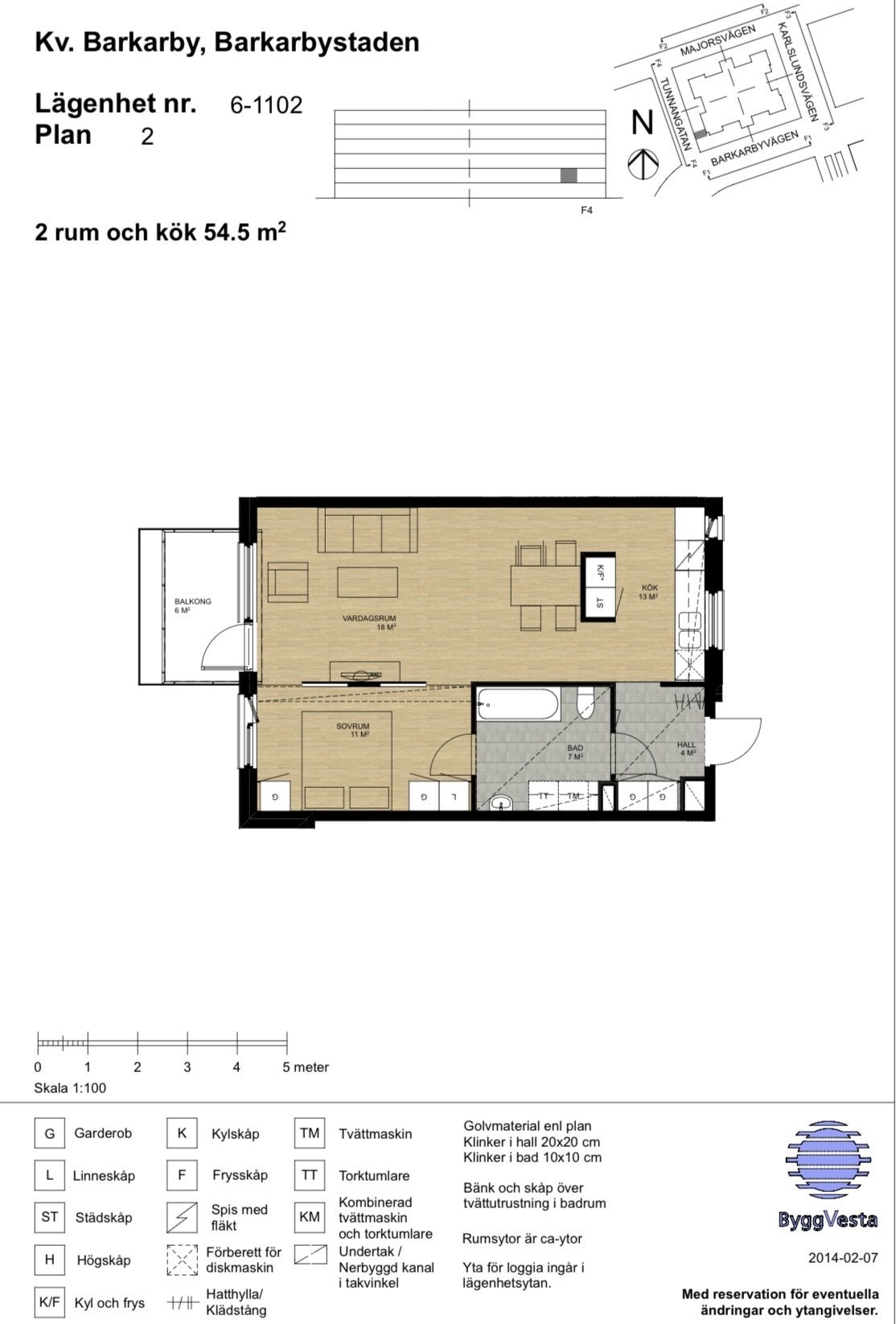Lägenhet, 2 rooms, 54 sqm, Järfälla