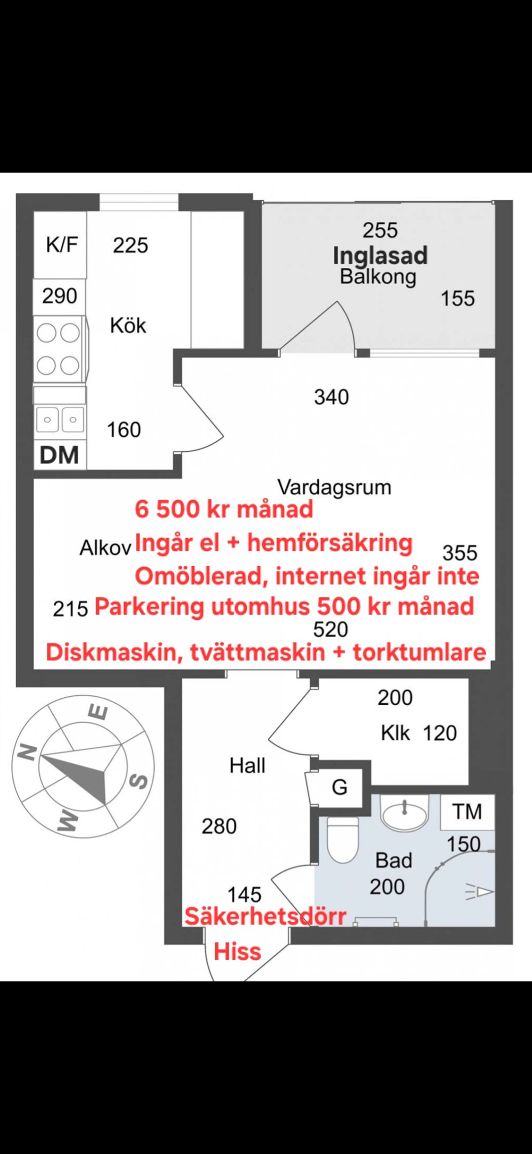 Lägenhet, 2 rooms, 32 sqm, Tumba