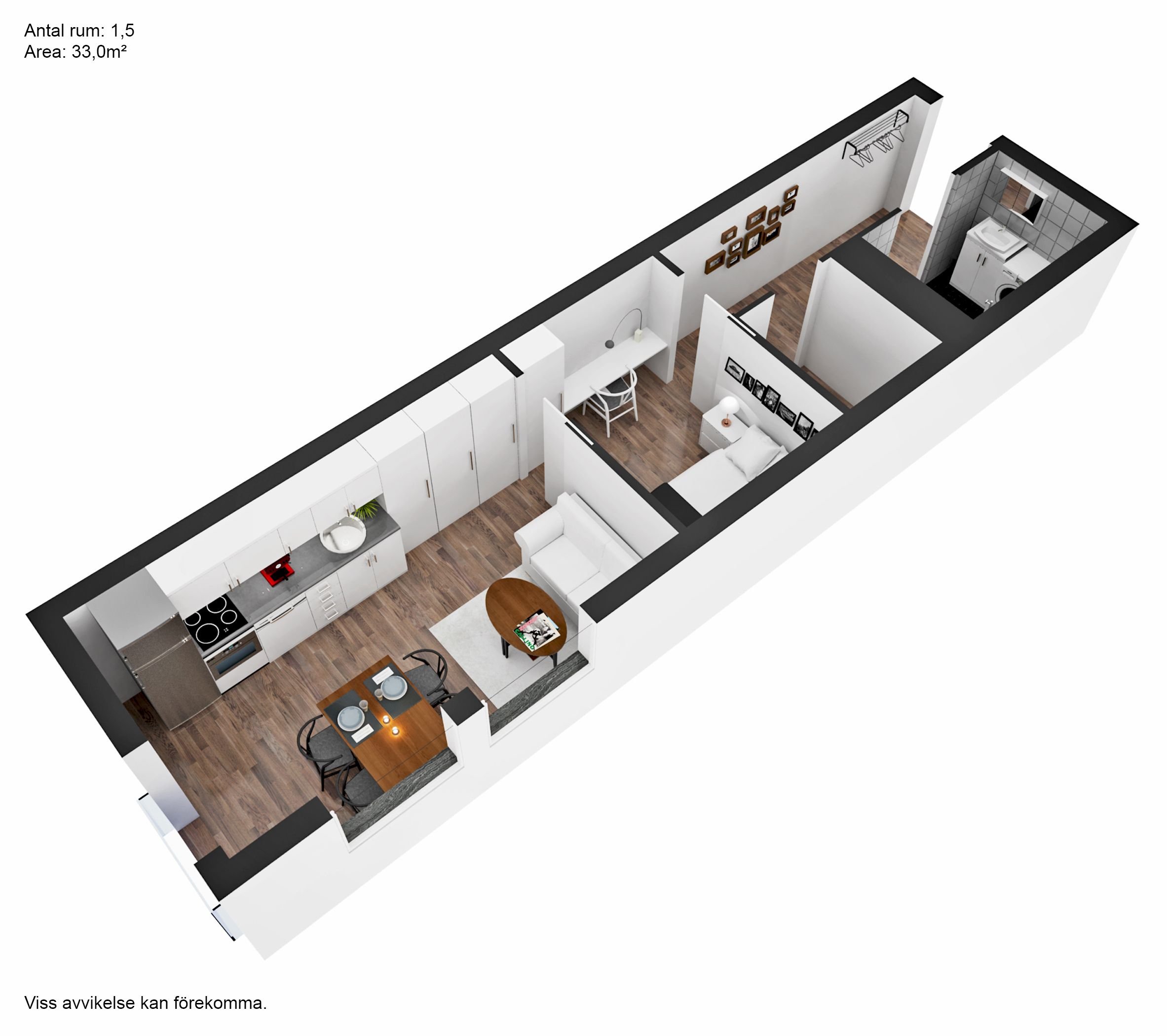 Lägenhet, 2 rooms, 33 sqm, Karlstad