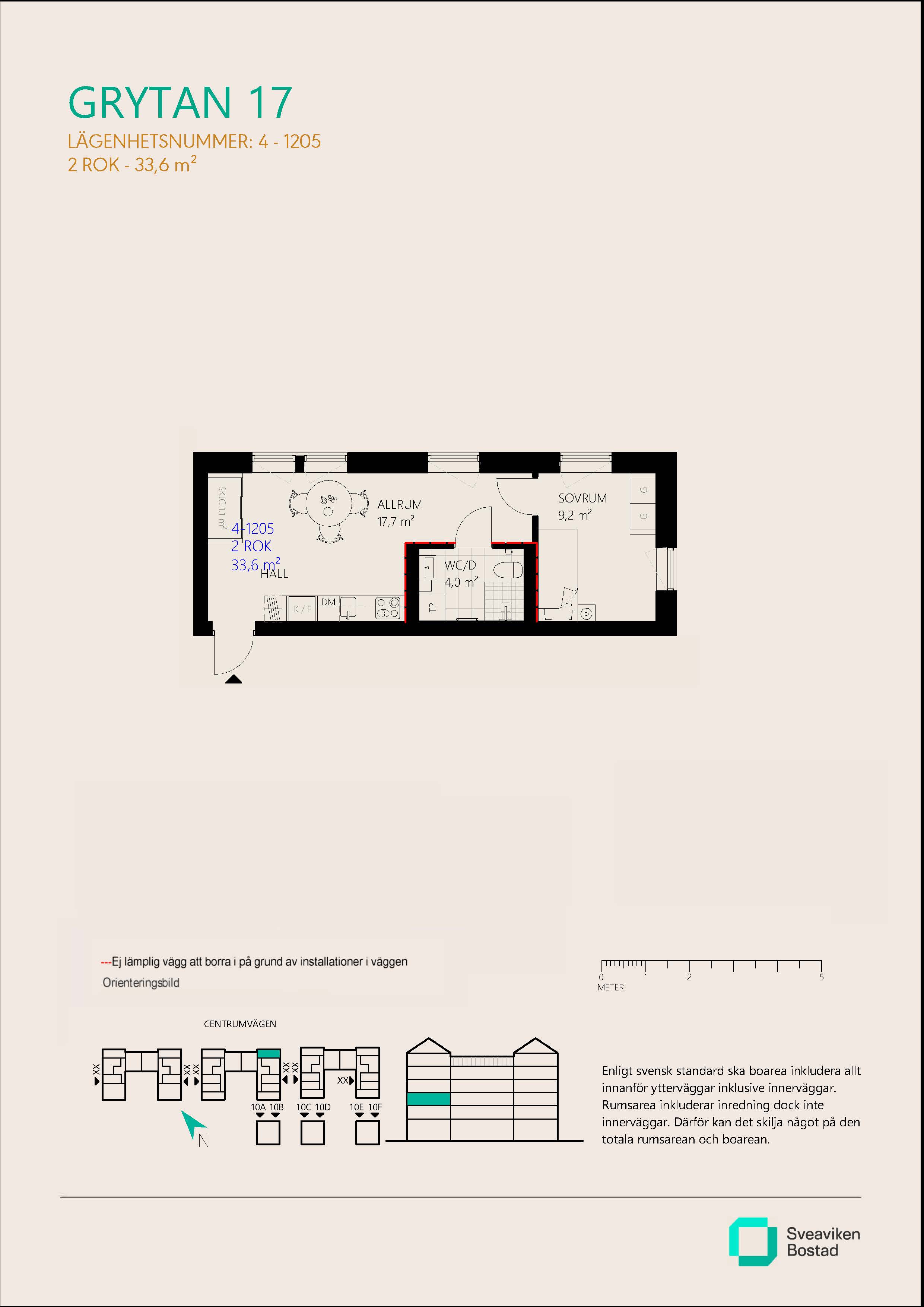 Lägenhet, 2 rooms, 33 sqm, Nykvarn