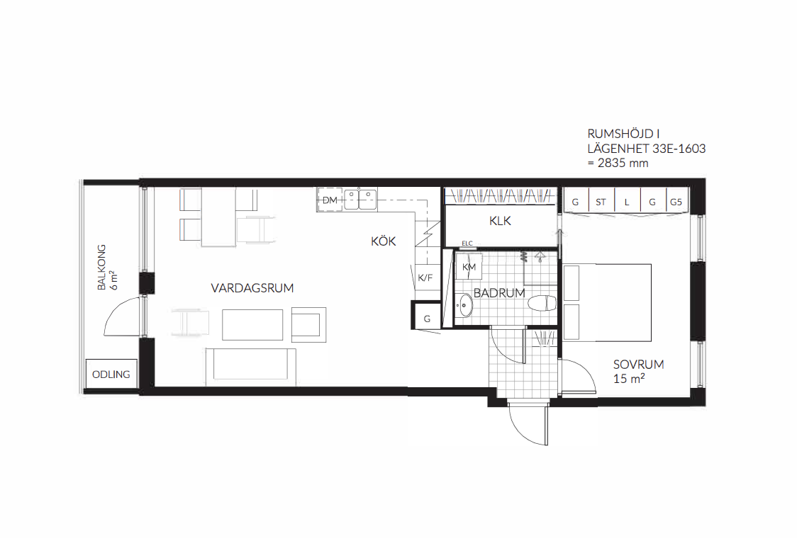Lägenhet, 2 rum, 60 kvm, Uppsala