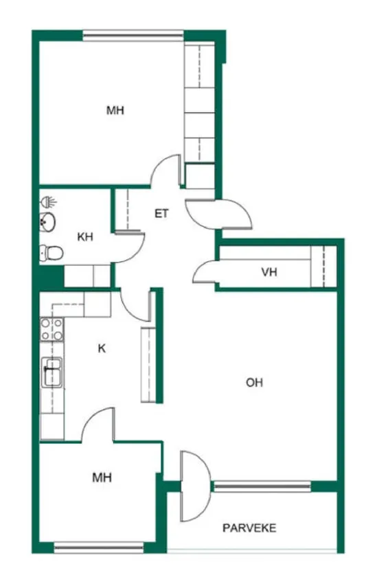 Kolmio 62m2 Nurmijärven keskustan alueella 4