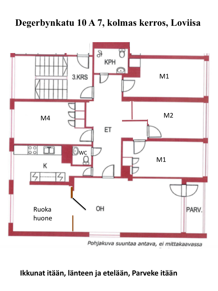 apartment at Degerbynkatu, Loviisa 4