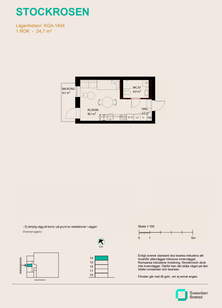 Lägenhet, 1 rooms, 24 sqm, Nyköping