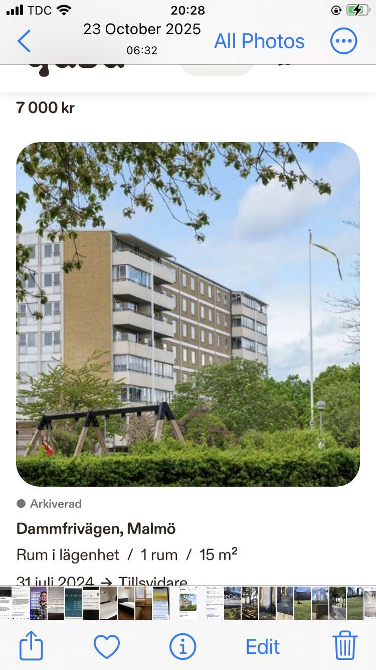 Lägenhet, 1 rum, 15 kvm, Malmö