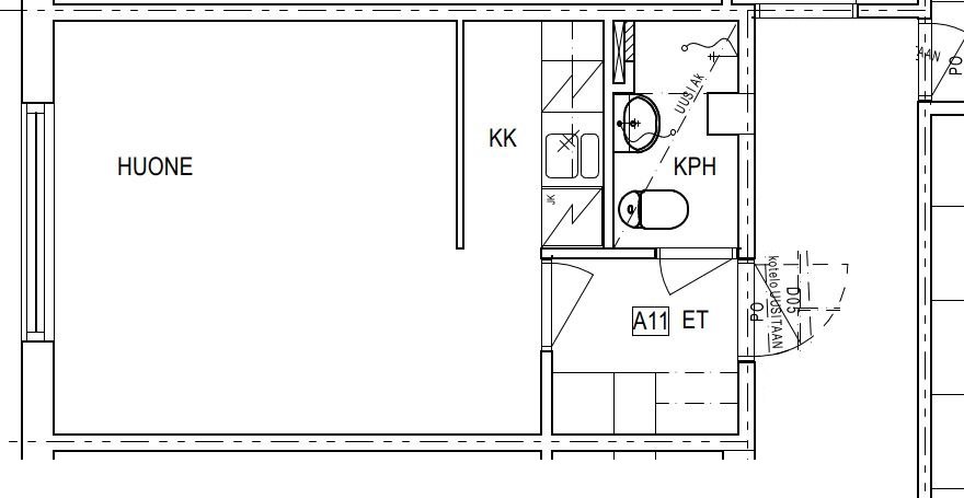 Keskustassa yksiö 26m2 (1.10.2026 alkaen) 2
