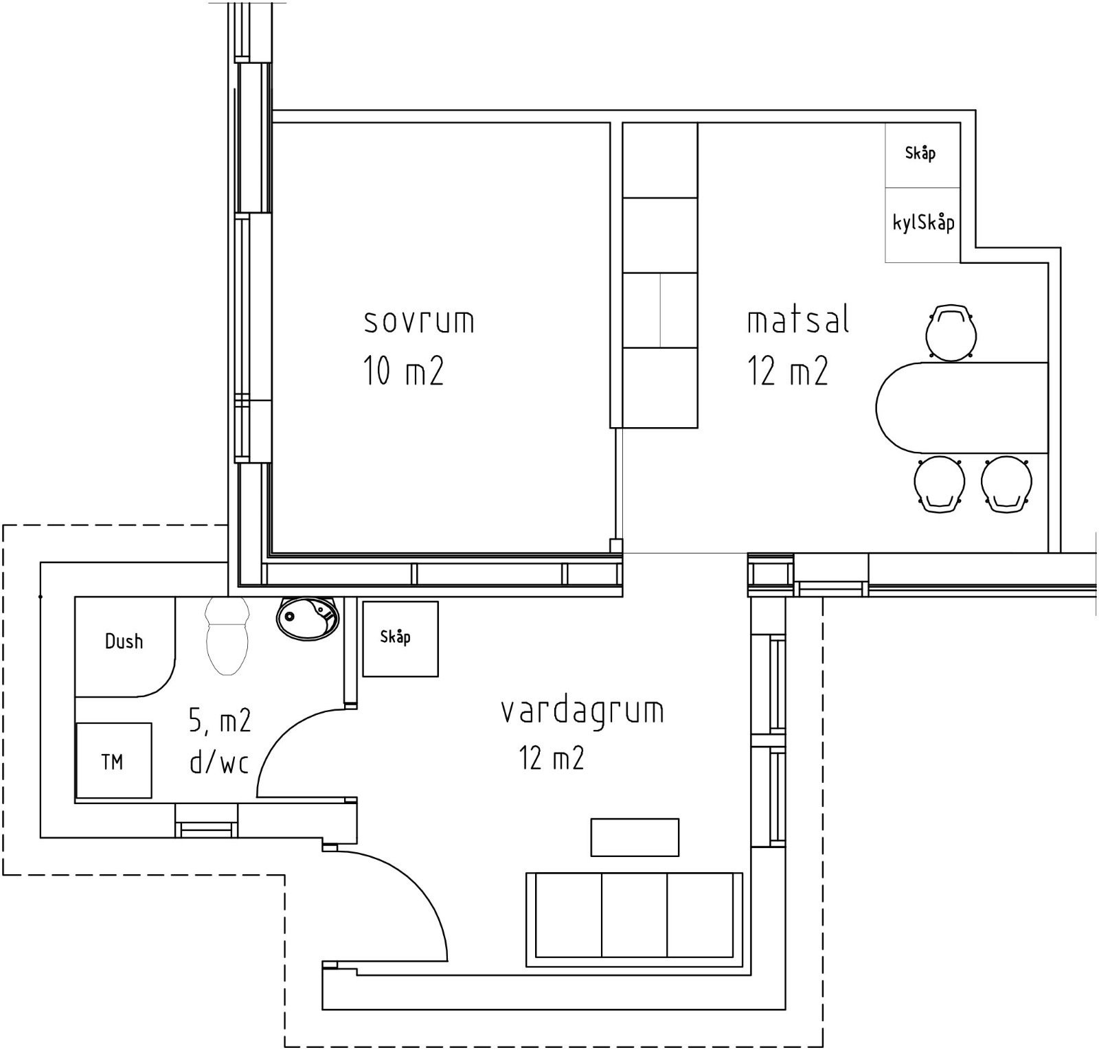 2 rok · 40 m² i Handen