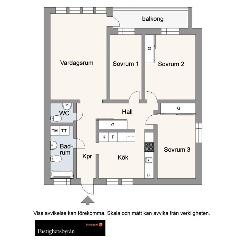 Lägenhet, 4 rooms, 95 sqm, Älvsjö