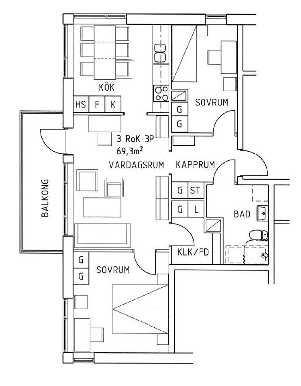 Apartment in Östersund, Hornsberg