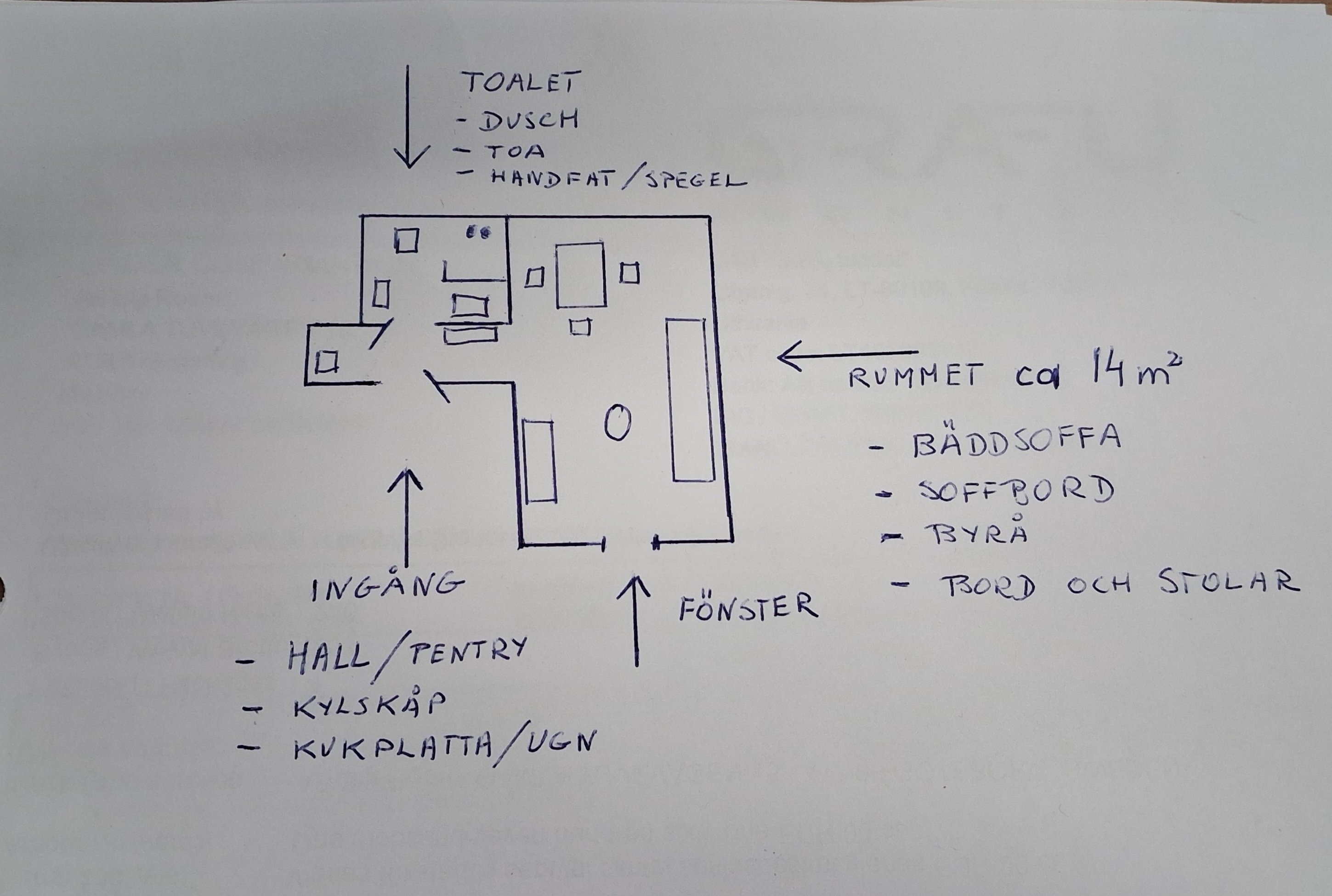 Lägenhet, 1 rum, 16 kvm, Göteborg