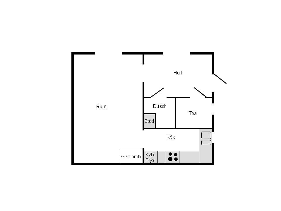 Lägenhet, 1 rooms, 31 sqm, Nyhamnsläge