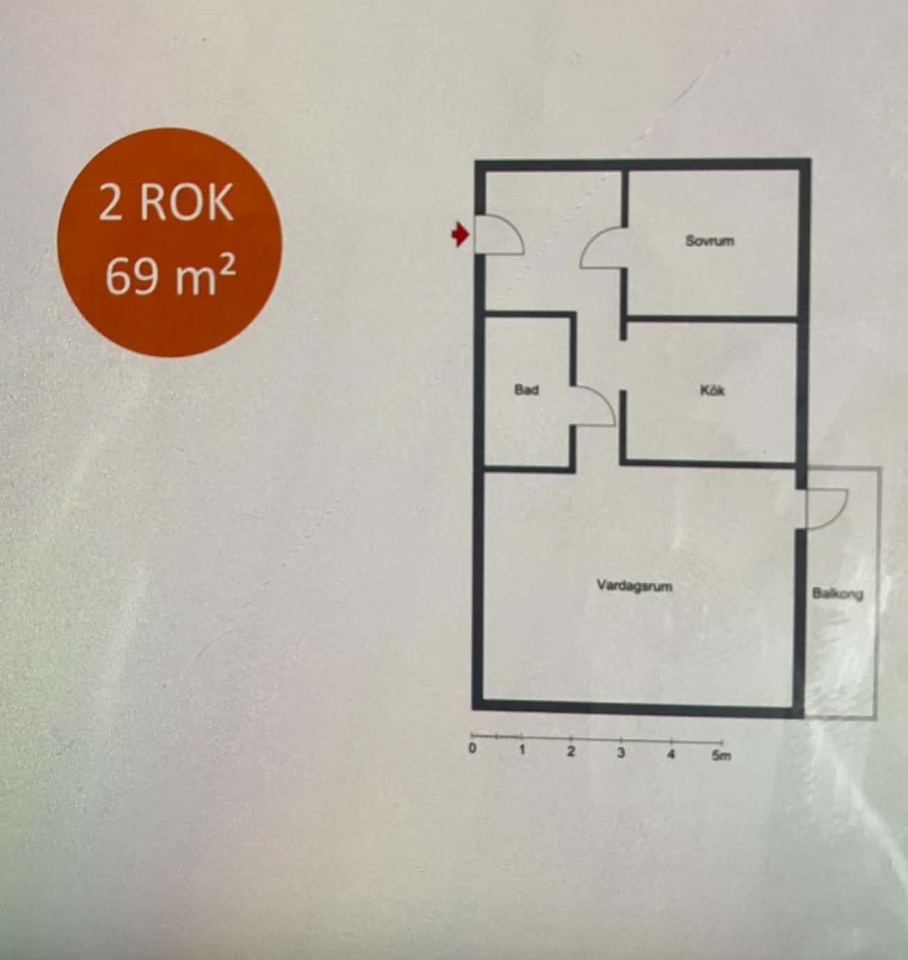 Lägenhet, 2 rooms, 69 sqm, Malmö