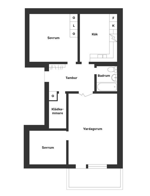 Lägenhet, 3 rooms, 65 sqm, Jönköping