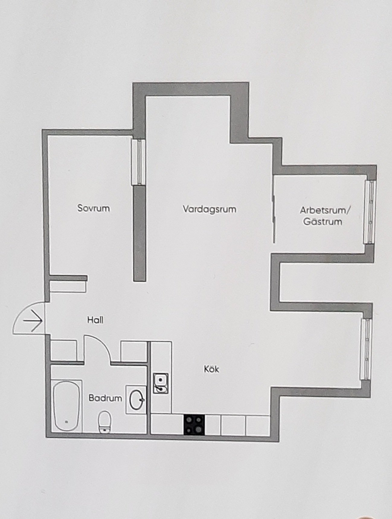 Lägenhet, 3 rooms, 66 sqm, Falun