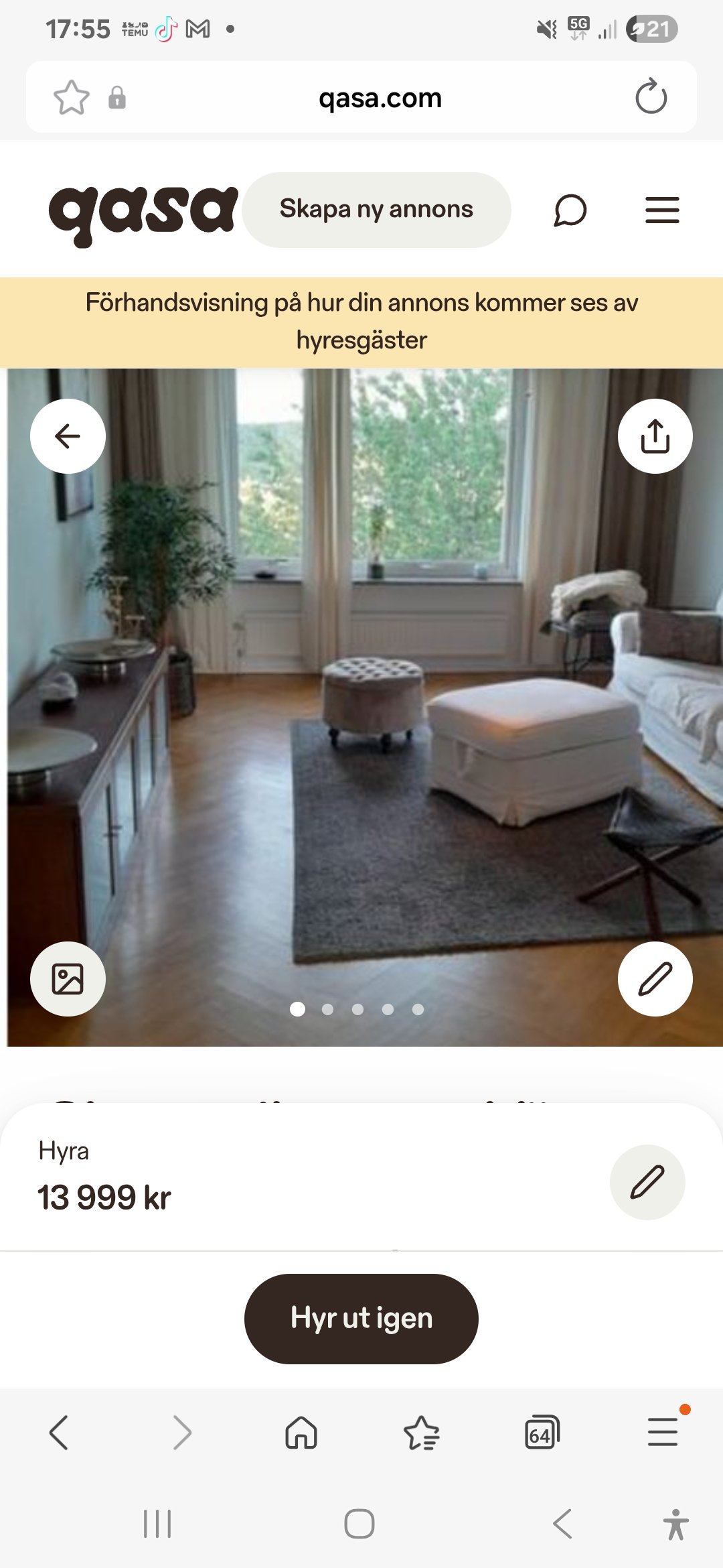 Lägenhet, 3 rum, 74 kvm, Göteborg