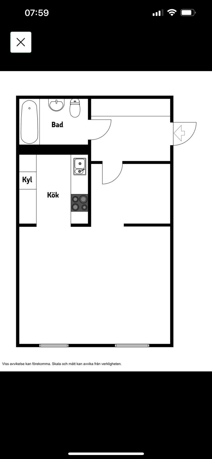 Lägenhet, 2 rooms, 44 sqm, Huddinge