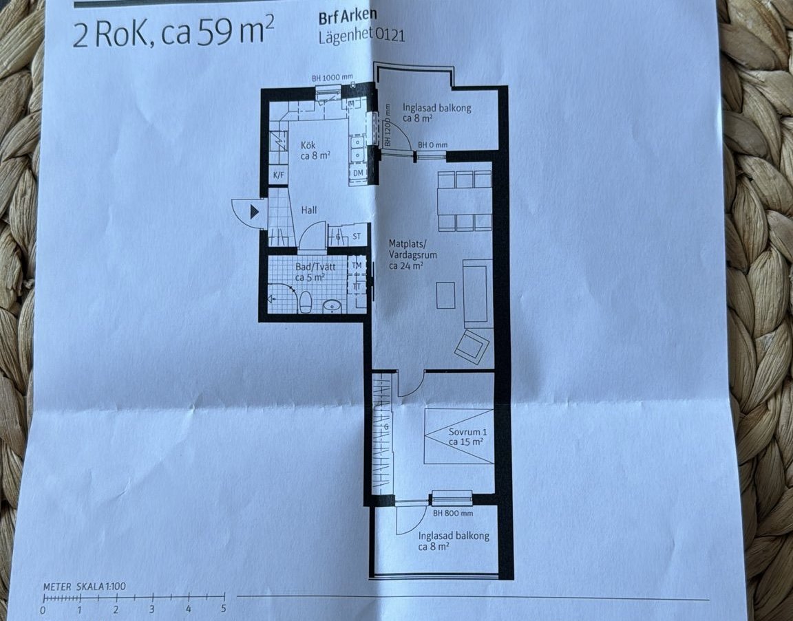 Lägenhet, 2 rooms, 59 sqm, Umeå