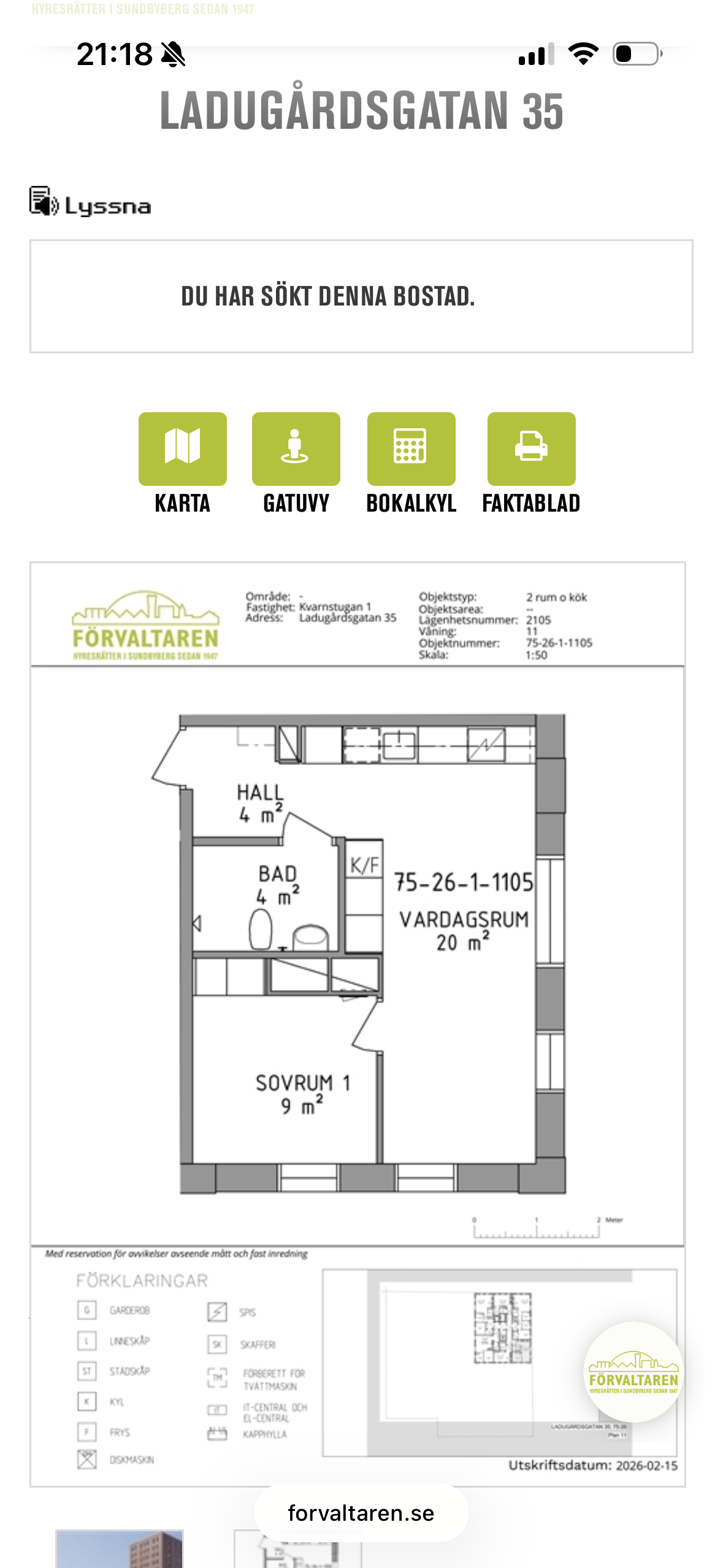 Lägenhet, 2 rooms, 38 sqm, Sundbyberg