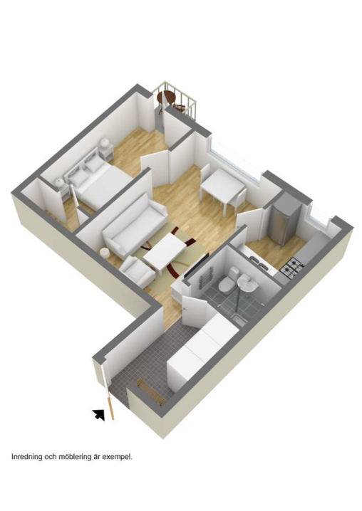 Lägenhet, 2 rooms, 42 sqm, Göteborg