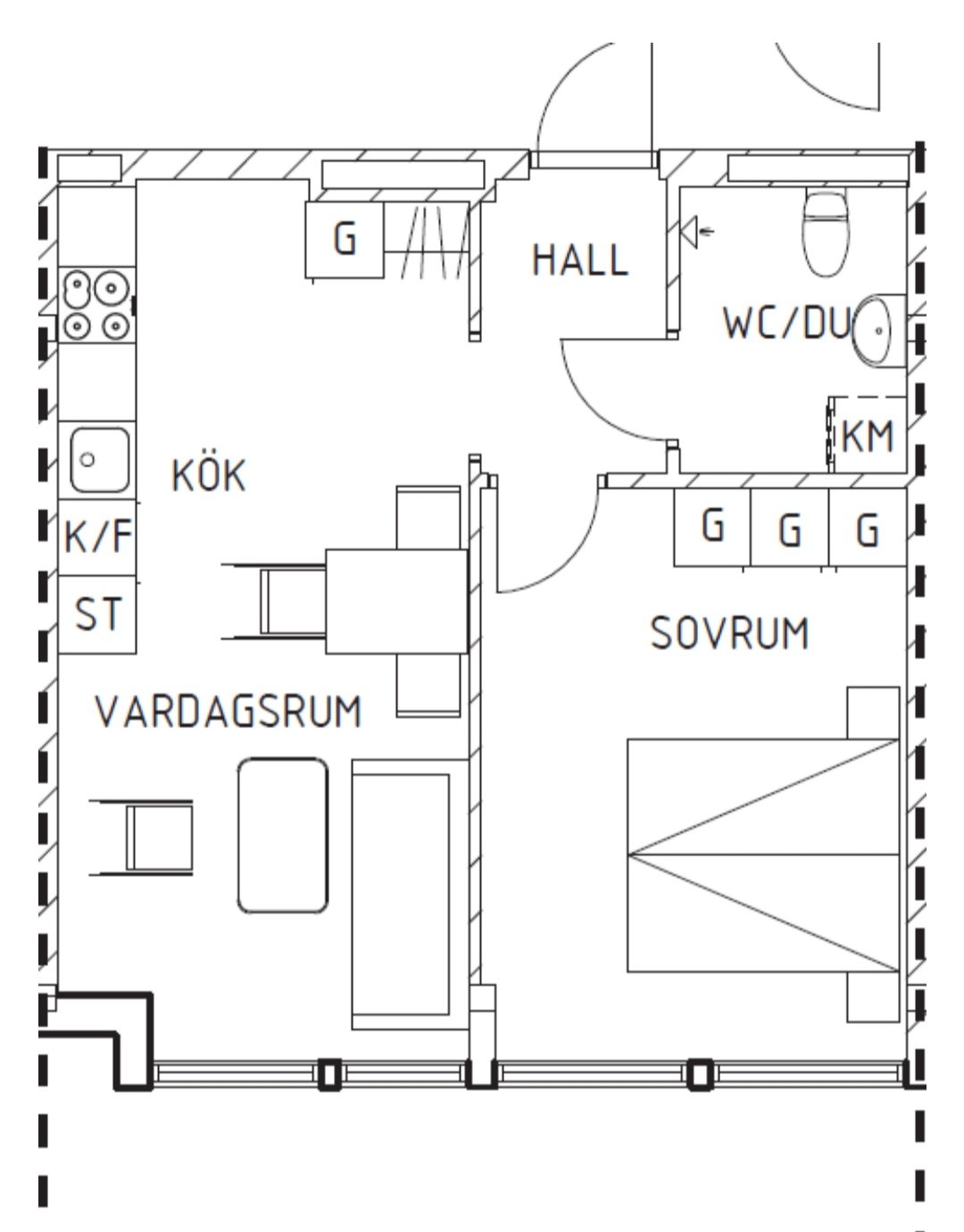 Lägenhet, 2 rooms, 50 sqm, Nynäshamn