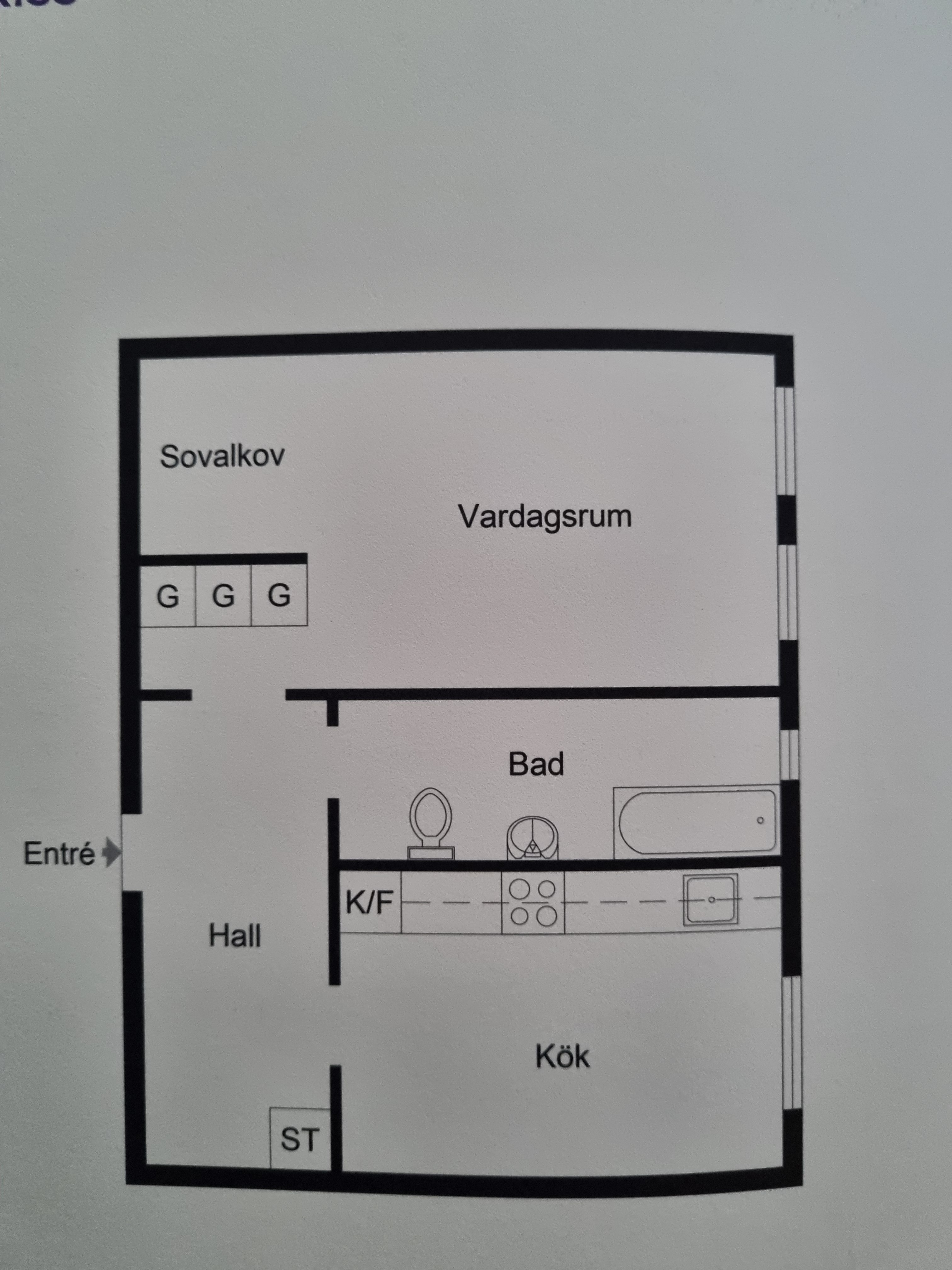 Lägenhet, 2 rooms, 47 sqm, Vendelsö